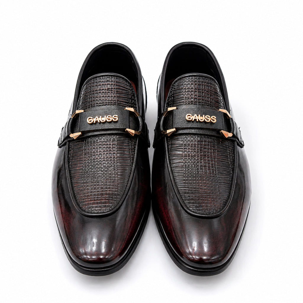 Elegant Black Loafers with GAUSS Detailing