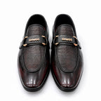 Elegant Black Loafers with GAUSS Detailing