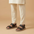 Minimalist Black Sandals with Dual Straps