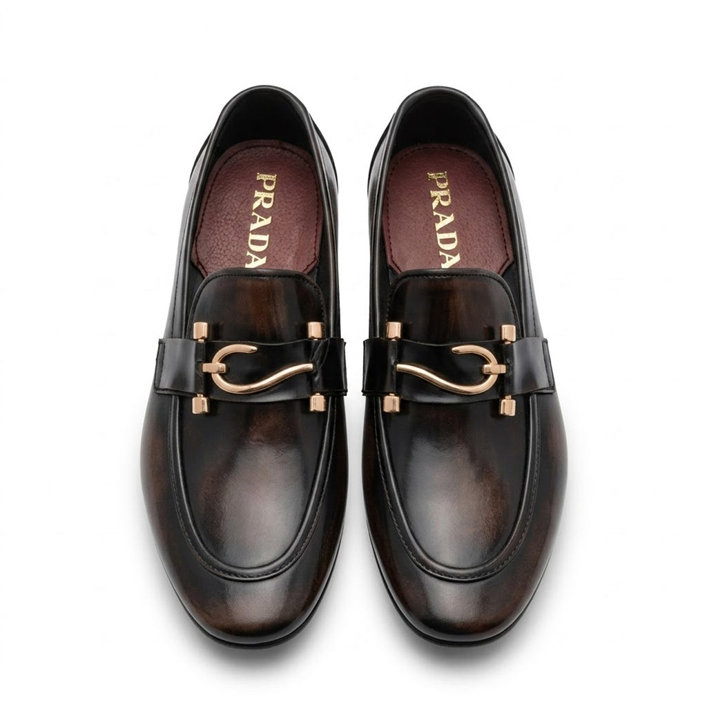 Elegant Brown Prada Men’s Loafers