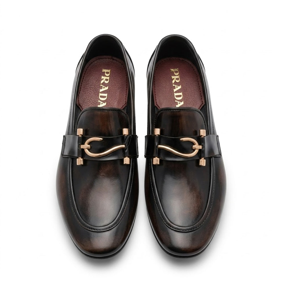 Elegant Brown Prada Men’s Loafers