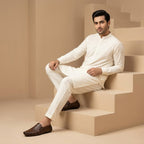 Brown Slip-On Shoes with Diamond Perforated Design