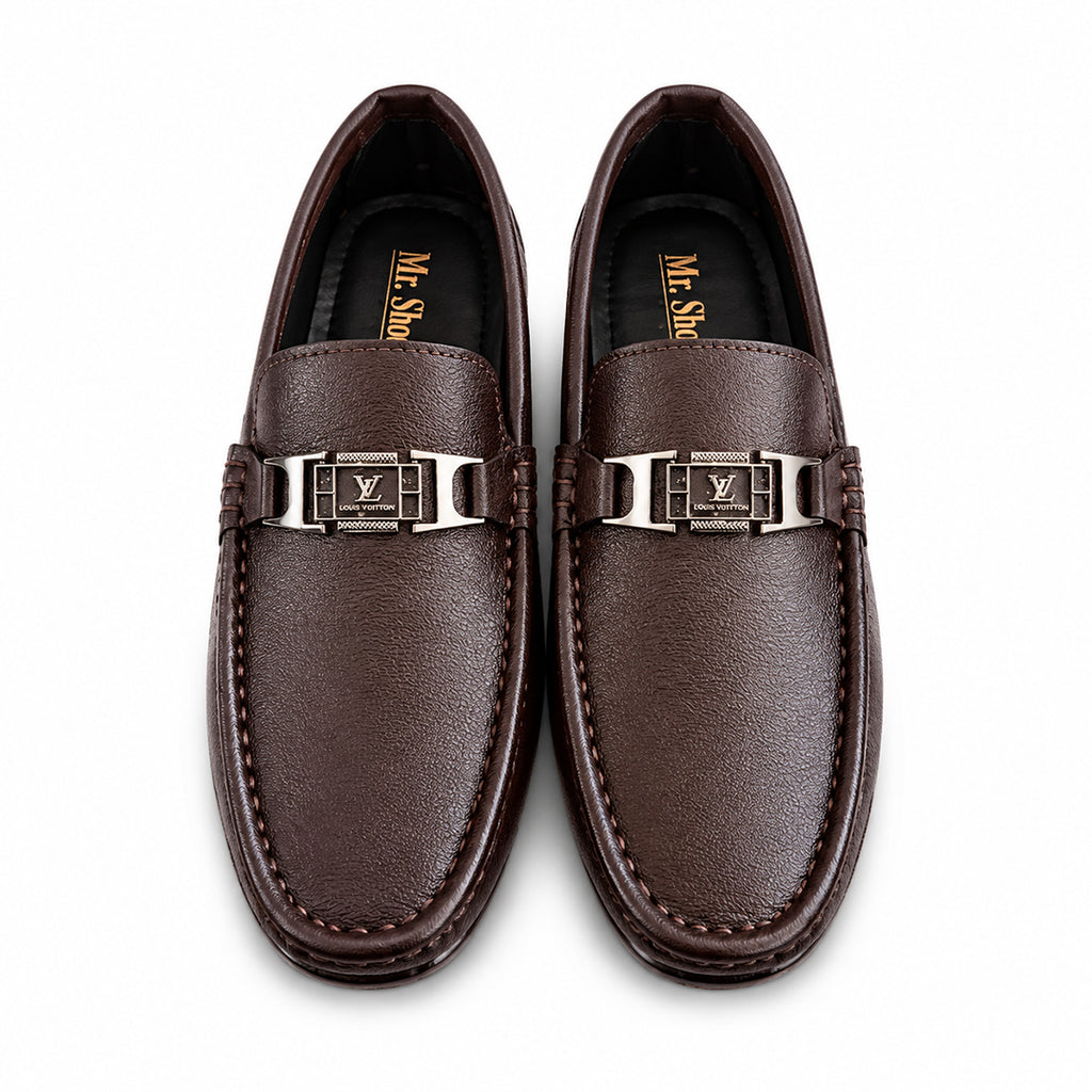 Brown Luxe Horsebit Loafers