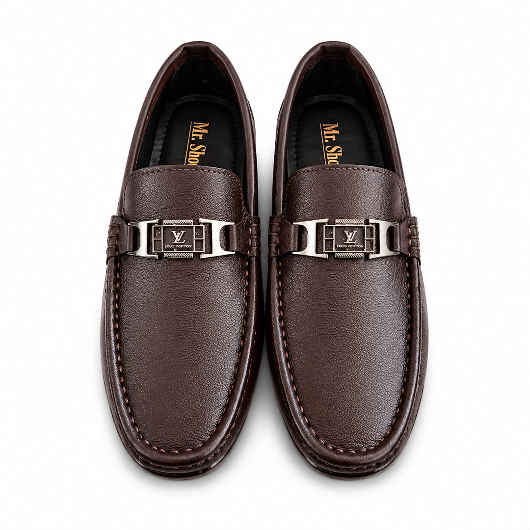 Brown Luxe Horsebit Loafers
