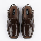 Brown Leather Slingback Shoes