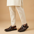 Brown Leather Slingback Shoes