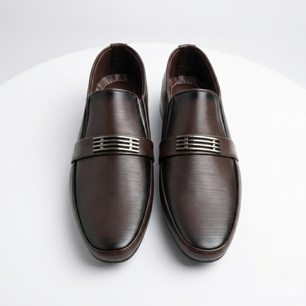Elegant Brown Leather Loafers