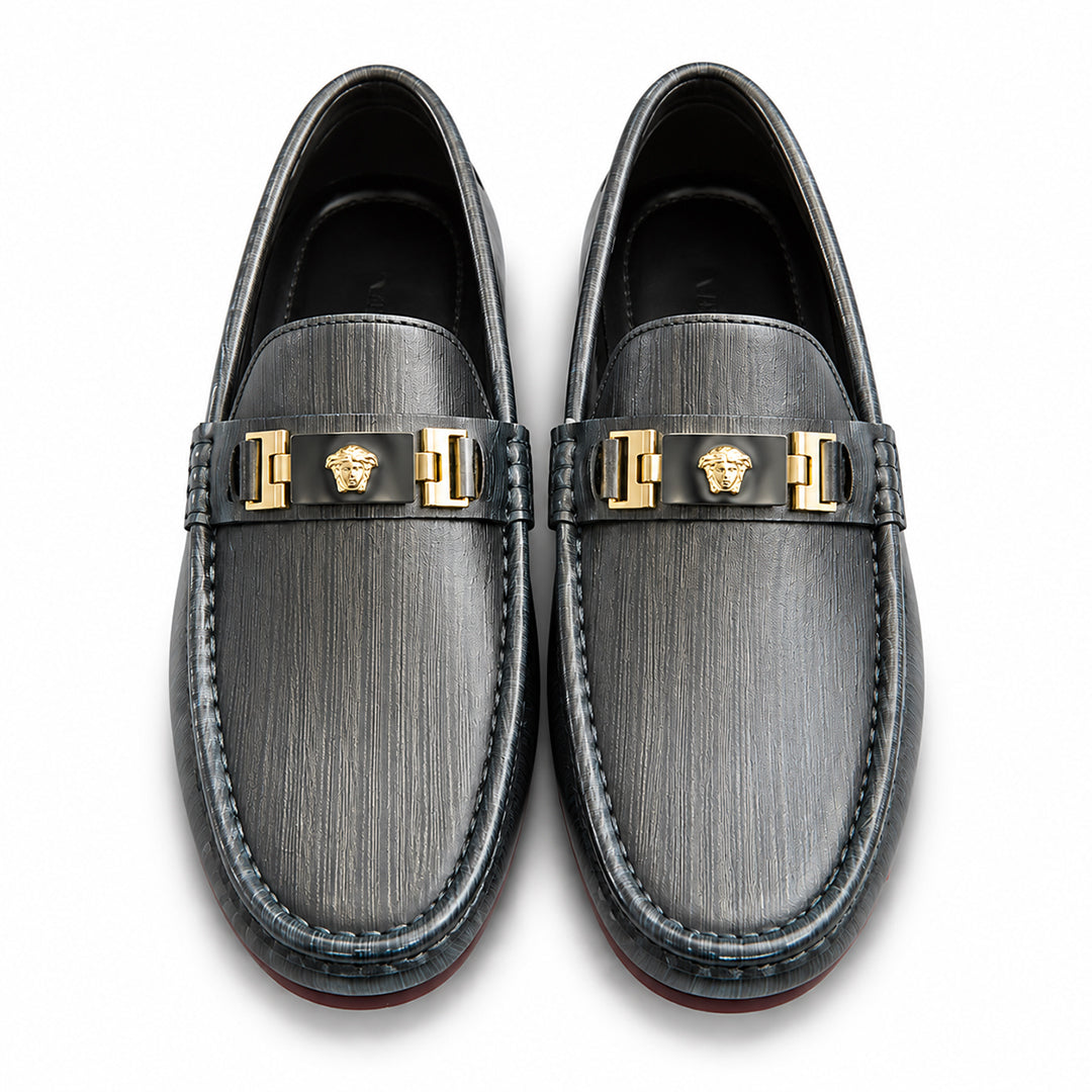 Midnight Grey Chain Loafers