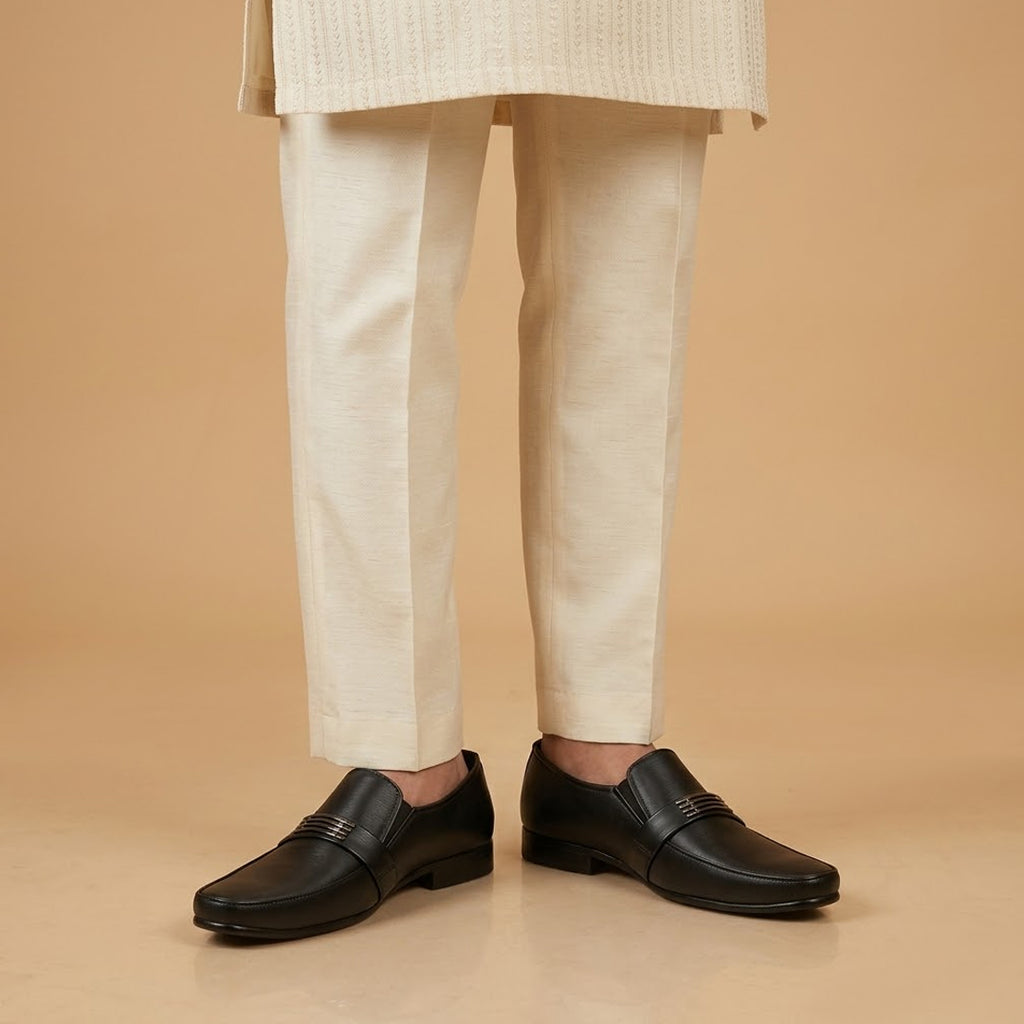 Elegant Black Leather Loafers for Men