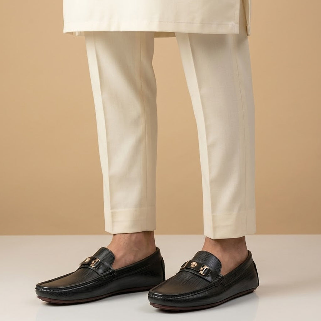 Midnight Grey Chain Loafers