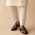 BOSS Leather Woven Loafers – Classic Brown