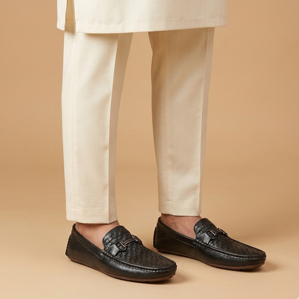 Black Croc Premium Loafers