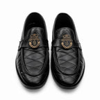 Luxury Black Quilted Men’s Loafers