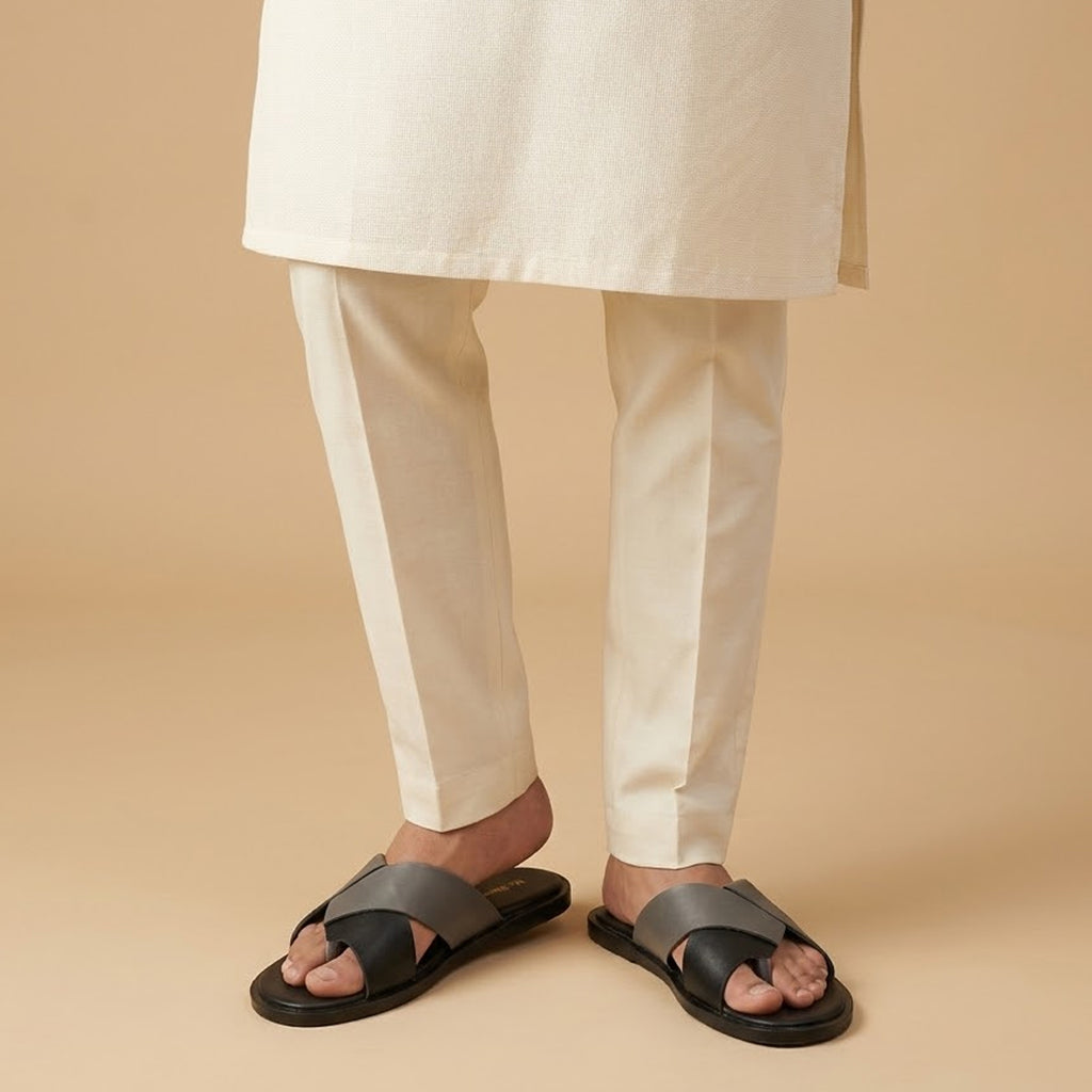 Chic Black and Grey Cross-Strap Sandals