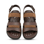Dual-Tone Brown Sandals with Adjustable Straps