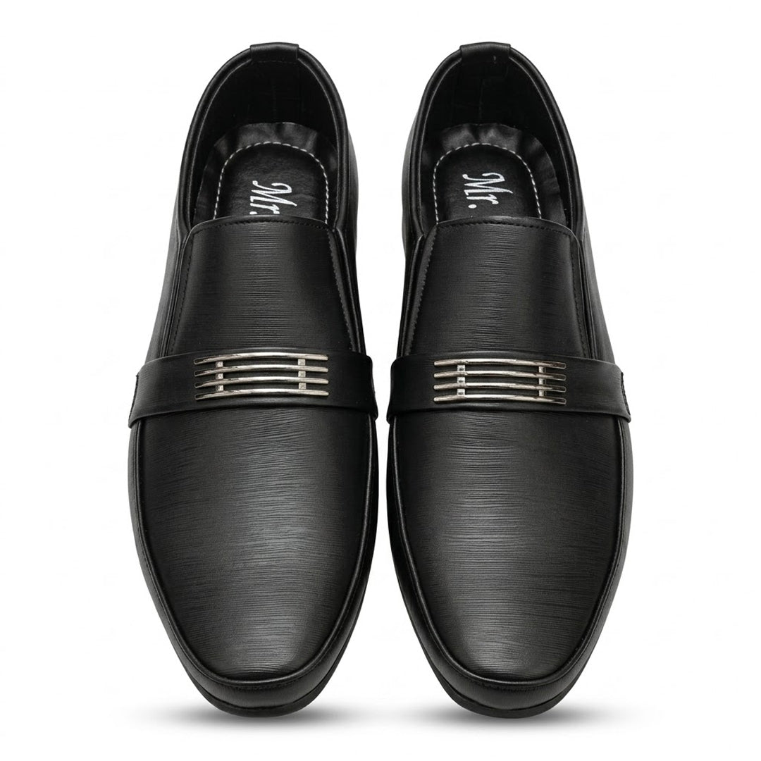 Elegant Black Leather Loafers for Men