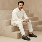 Black Leather Sandals with Velcro Strap and Cut-Out Design